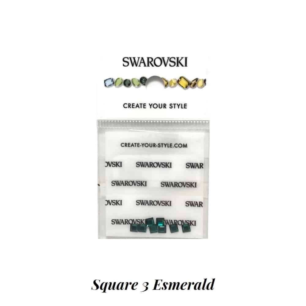 cristales-swarovski-square-emerald-3-mm-8-unidades