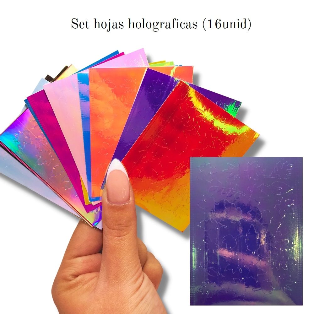 set-sticker-holografico-hojas-16-laminas